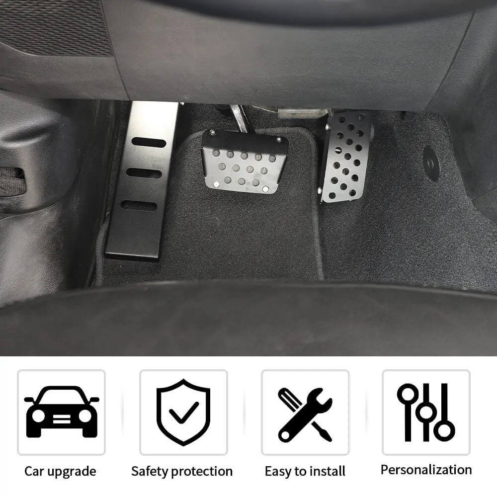 For 2018+ Jeep Wrangler JL & Gladiator JT Left Foot Rest & Gas Throttle Brake Pedal Cover Trim