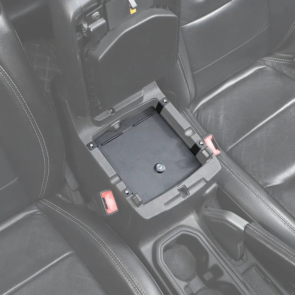 For 2018+ Jeep Wrangler JL & Gladiator JT Metal Center Console Armrest Box Safety Storage Case Cover with Lock Kit