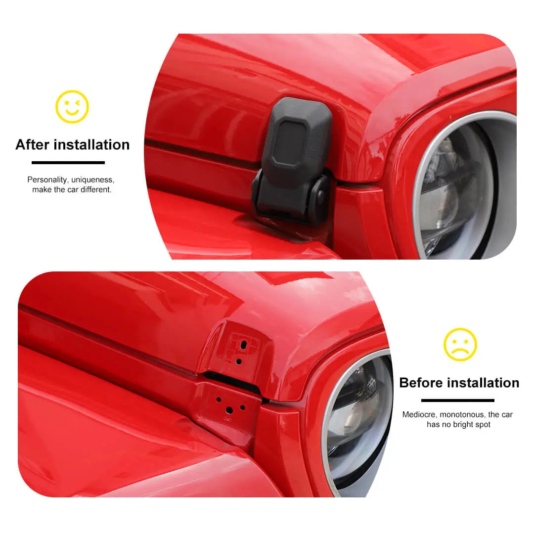 For 2018+ Jeep Wrangler JL & Gladiator JT Original Engine Hood Catch Latches Lock (2 pcs)