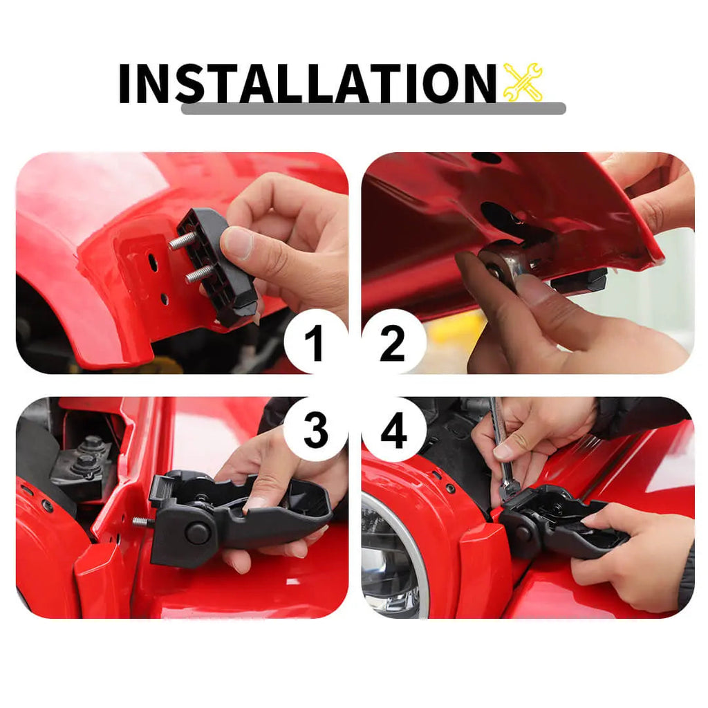 For 2018+ Jeep Wrangler JL & Gladiator JT Original Engine Hood Catch Latches Lock (2 pcs)