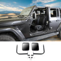 For 2018+ Jeep Wrangler JL & Gladiator JT Rear View Side Hinge Door Off Mirrors Rectangular