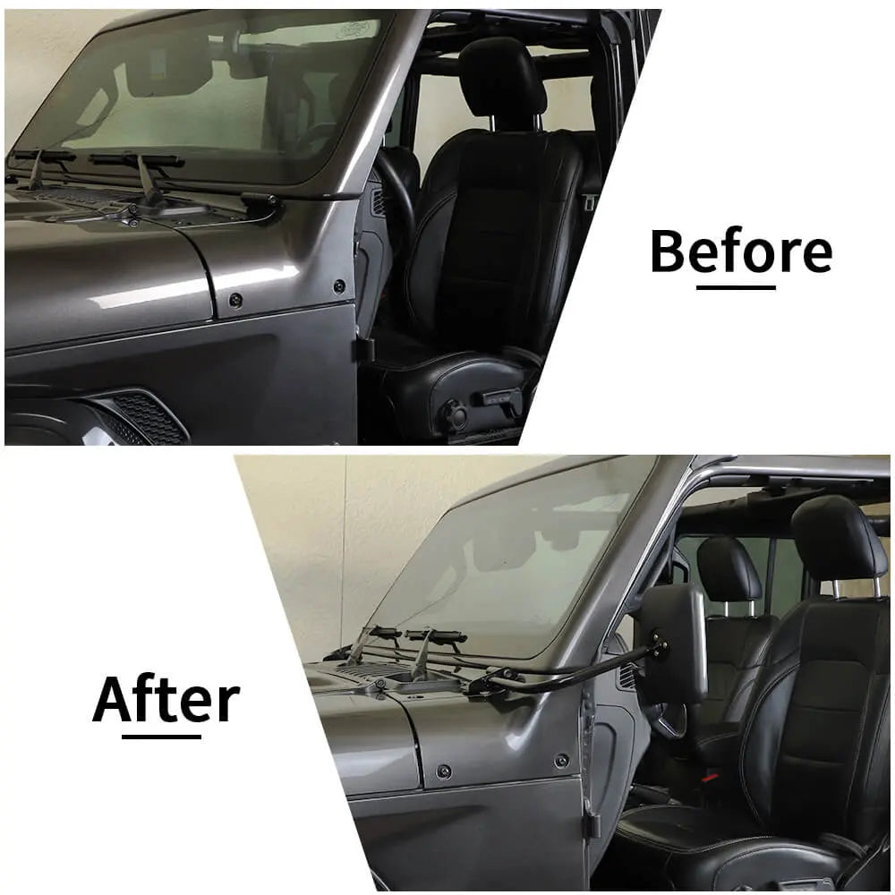 For 2018+ Jeep Wrangler JL & Gladiator JT Rear View Side Hinge Door Off Mirrors Rectangular
