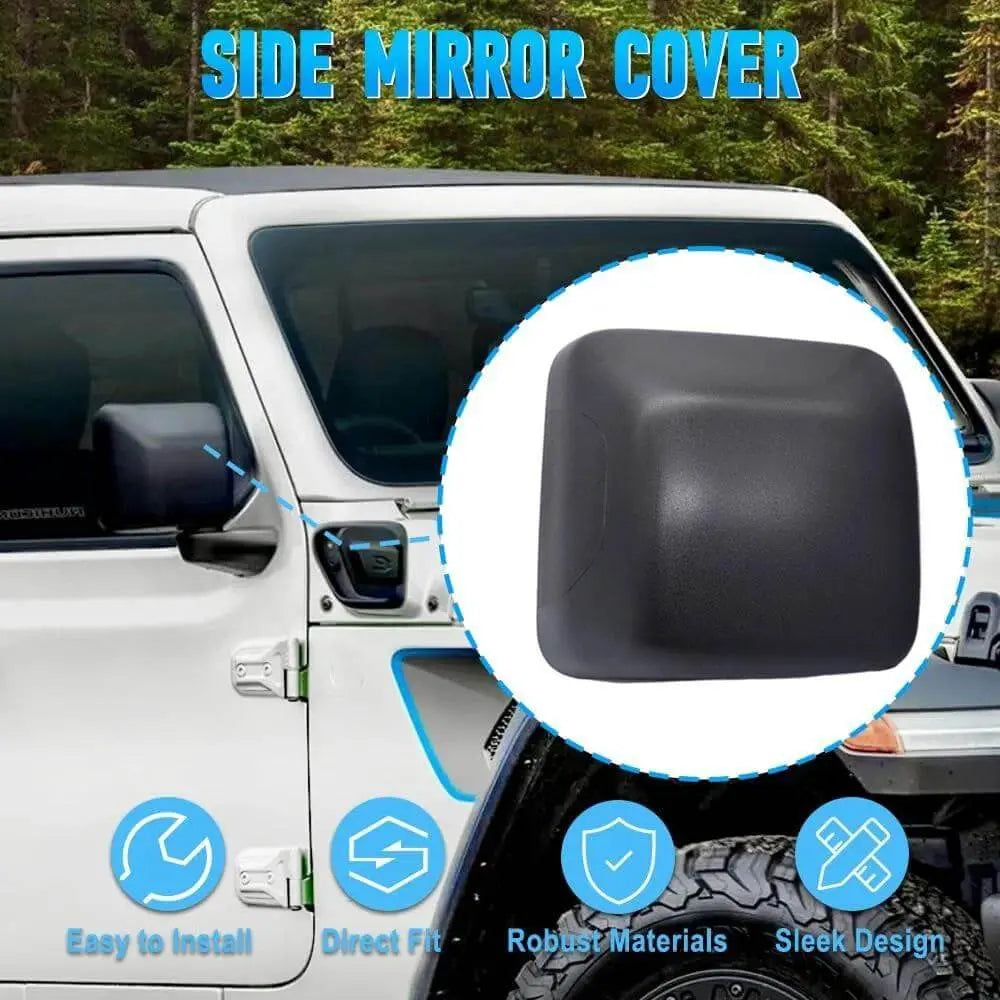 For 2018+ Jeep Wrangler JL & Gladiator JT Rearview Mirror Cover Cap Original Car Accessories