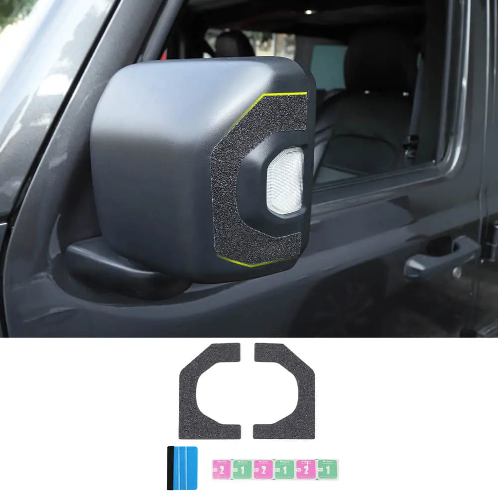 For 2018+ Jeep Wrangler JL & Gladiator JT Reverse Mirror Frame Anti-erase Protective Sticker Trim