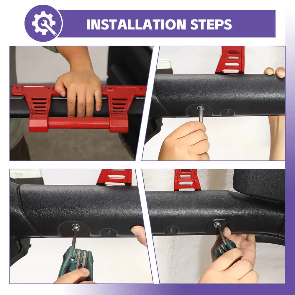 For 2018+ Jeep Wrangler JL & Gladiator JT Roof Hard Top Grab Handles Aluminum Alloy