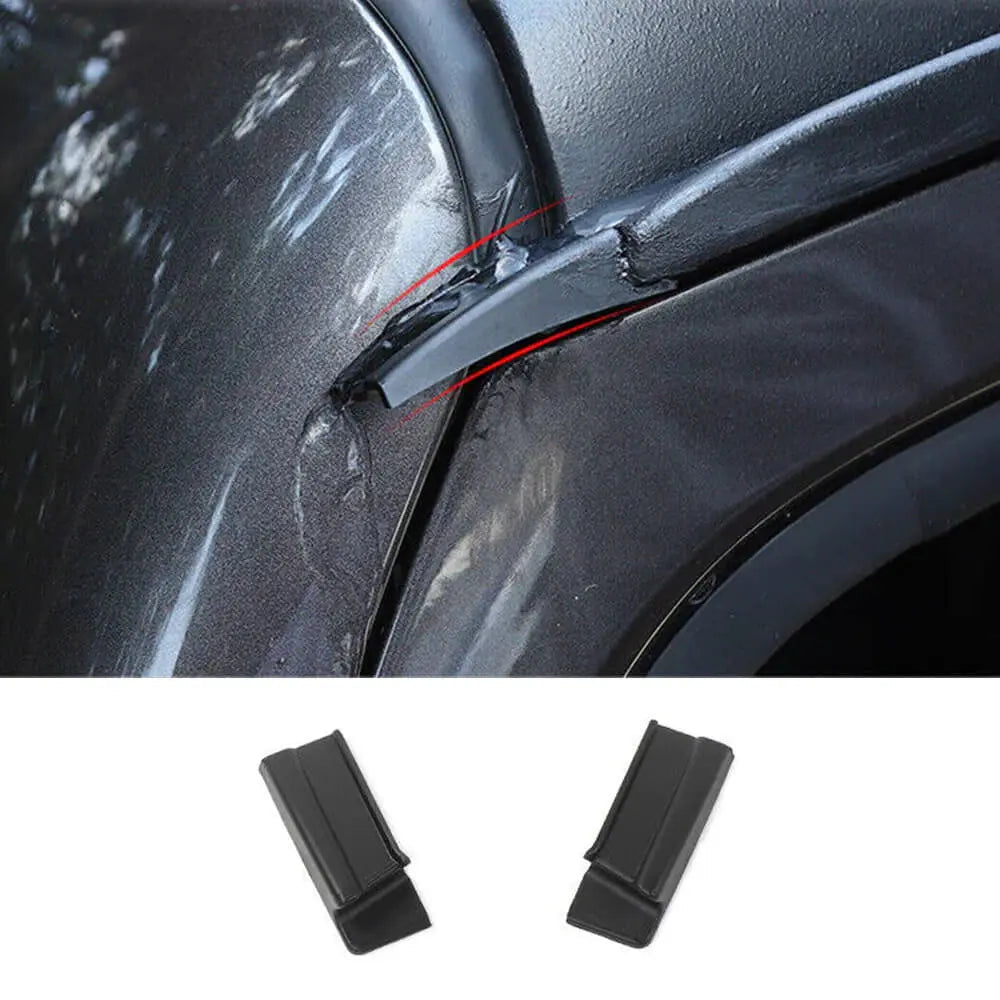 For 2018+ Jeep Wrangler JL & Gladiator JT Roof Rainwater Shield Diversion Slot Extend 2pcs