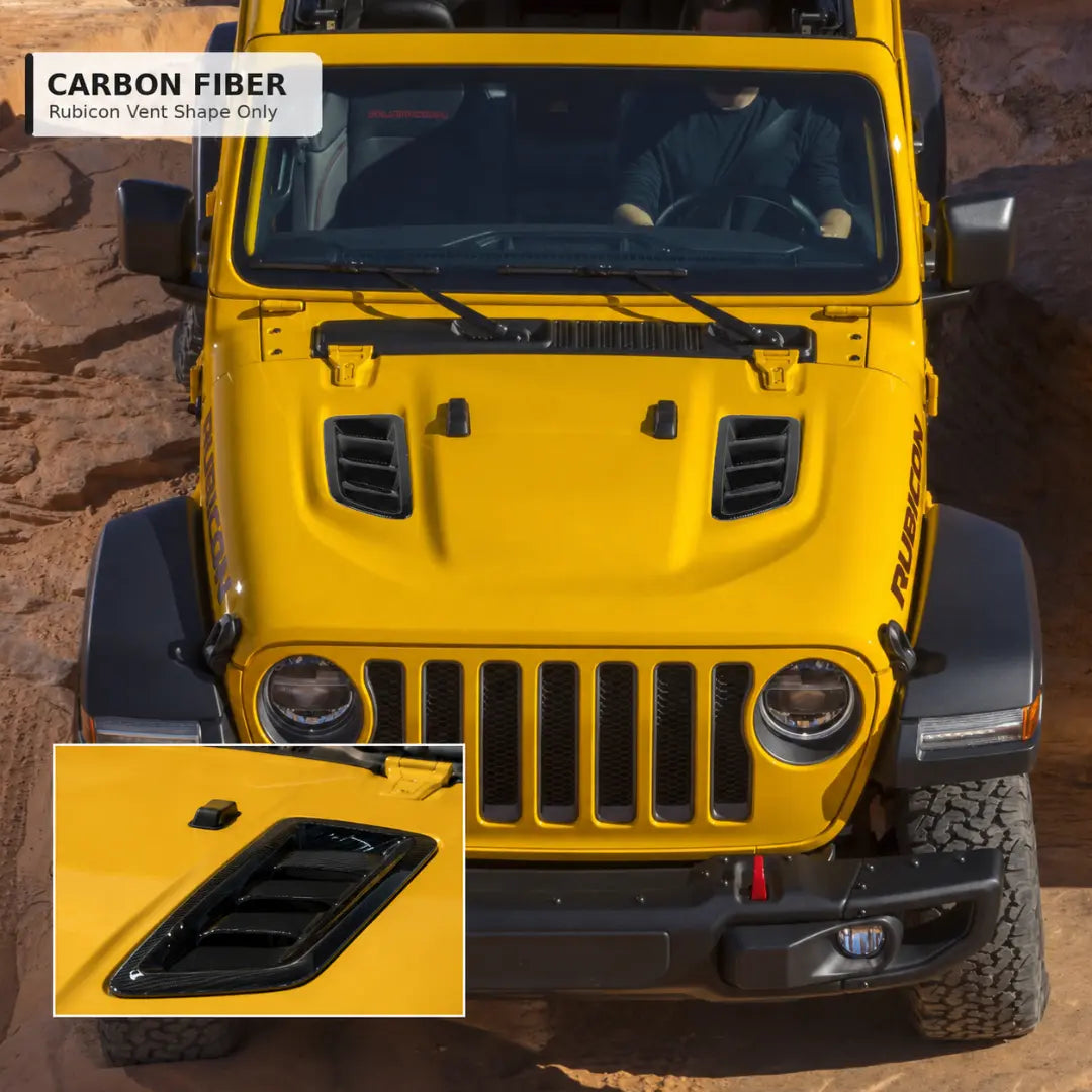 For 2018+ Jeep Wrangler JL & Gladiator JT Rubicon Hood Vents Cover Trim