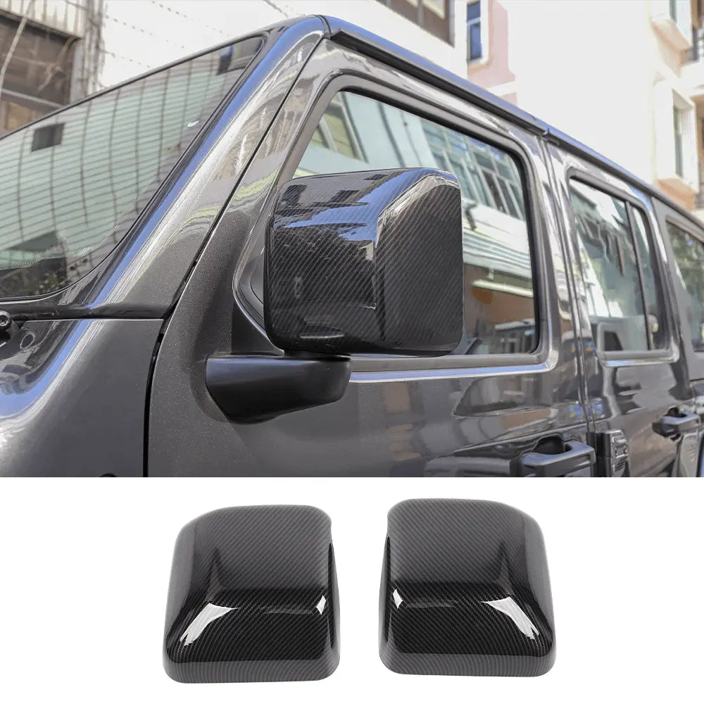 For 2018+ Jeep Wrangler JL JLU & Gladiator JT Side Mirror Cover Trim – Without Turn Signals Only, 2PCS