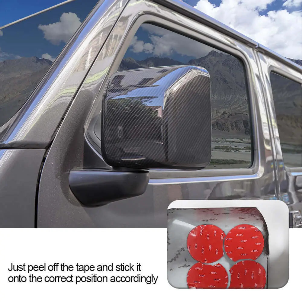 For 2018+ Jeep Wrangler JL JLU & Gladiator JT Side Mirror Cover Trim – Without Turn Signals Only, 2PCS