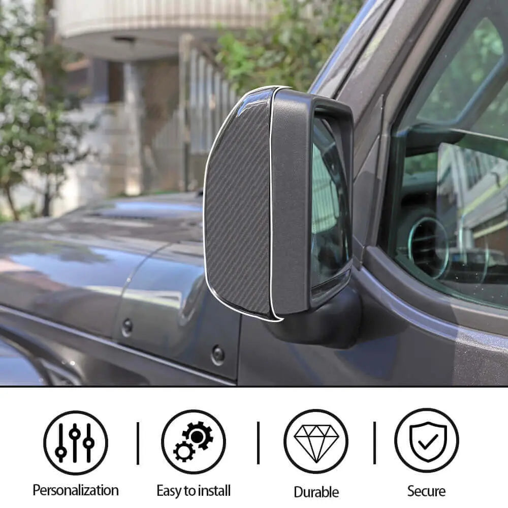 For 2018+ Jeep Wrangler JL JLU & Gladiator JT Side Mirror Cover Trim – Without Turn Signals Only, 2PCS
