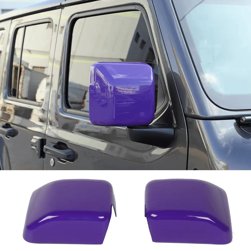 For 2018+ Jeep Wrangler JL JLU & Gladiator JT Side Mirror Cover Trim – Without Turn Signals Only, 2PCS