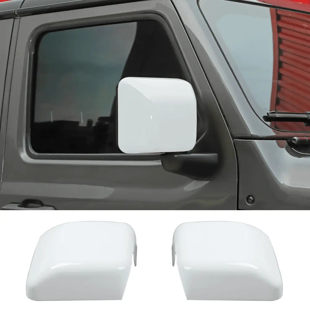 For 2018+ Jeep Wrangler JL JLU & Gladiator JT Side Mirror Cover Trim – Without Turn Signals Only, 2PCS
