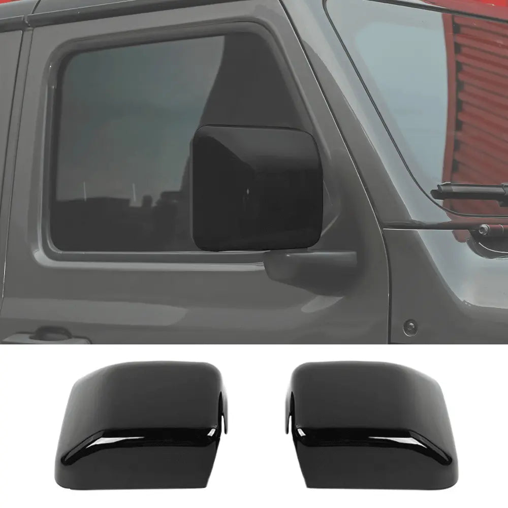 For 2018+ Jeep Wrangler JL JLU & Gladiator JT Side Mirror Cover Trim – Without Turn Signals Only, 2PCS