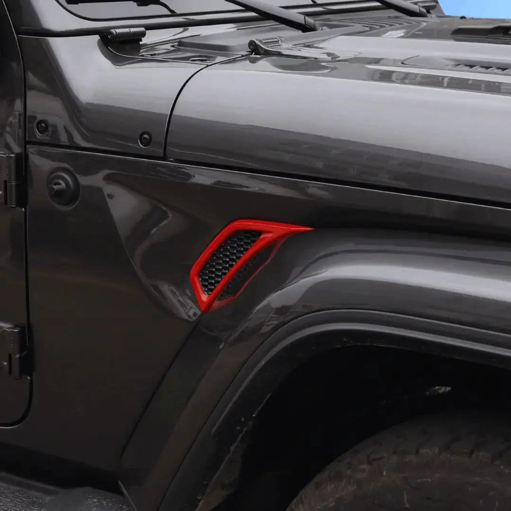 For 2018+ Jeep Wrangler JL & Gladiator JT Side Wheel Eyebrow Air Vent Outlet Cover Trim