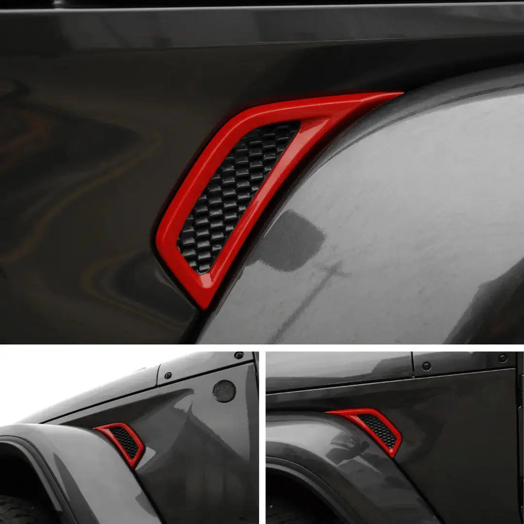 For 2018+ Jeep Wrangler JL & Gladiator JT Side Wheel Eyebrow Air Vent Outlet Cover Trim