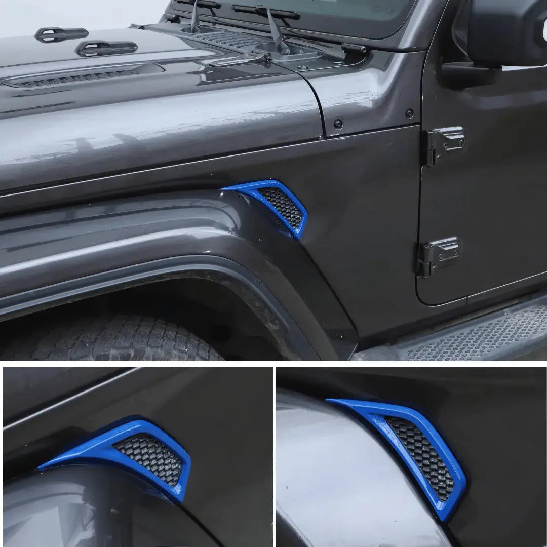 For 2018+ Jeep Wrangler JL & Gladiator JT Side Wheel Eyebrow Air Vent Outlet Cover Trim