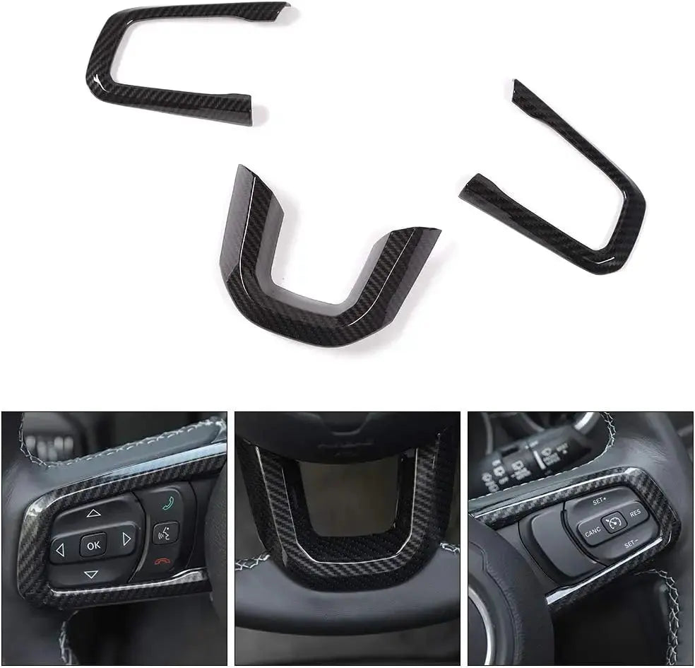 For 2018+ Jeep Wrangler JL & Gladiator JT Steering Wheel Trim Cover – Interior Accent