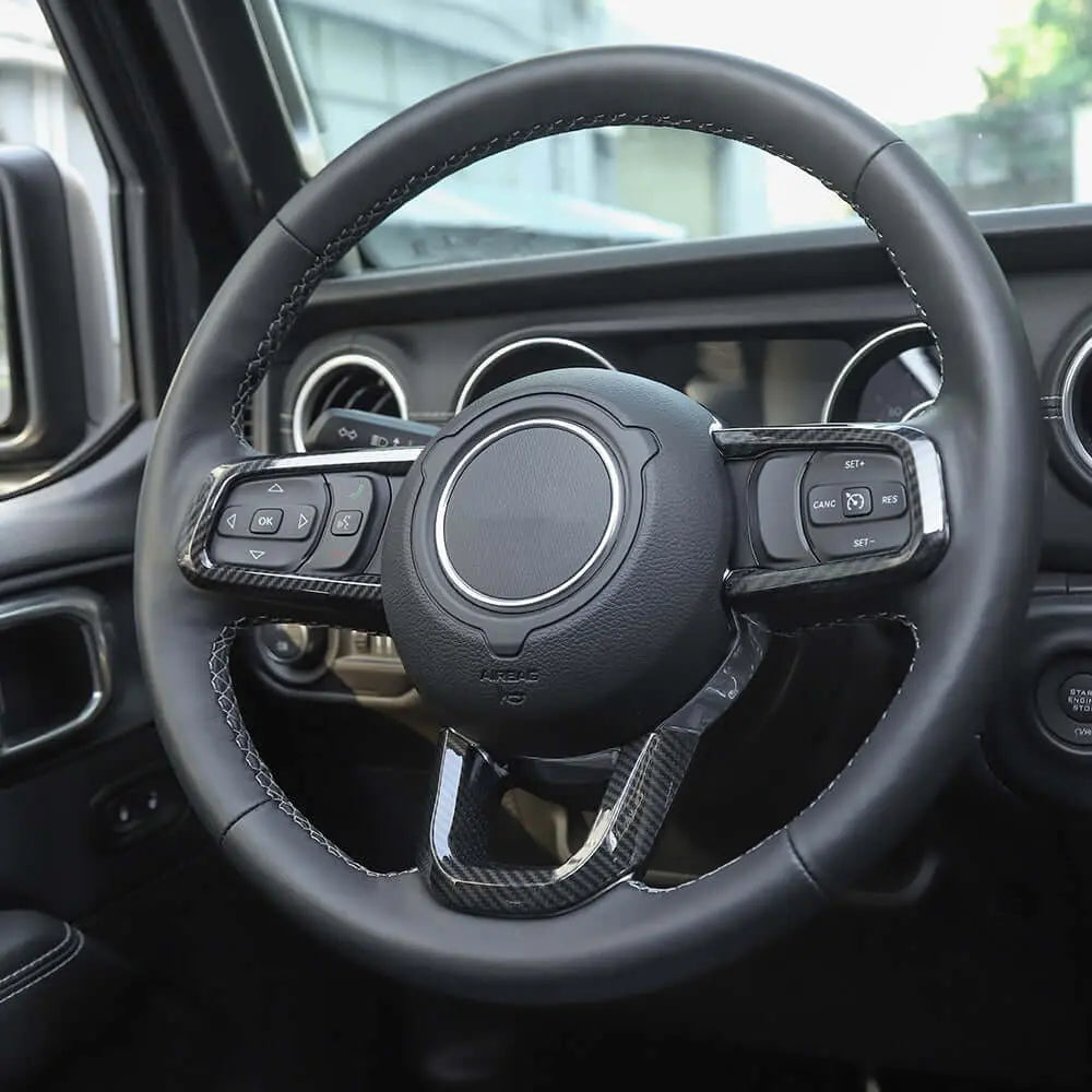 For 2018+ Jeep Wrangler JL & Gladiator JT Steering Wheel Trim Cover – Interior Accent
