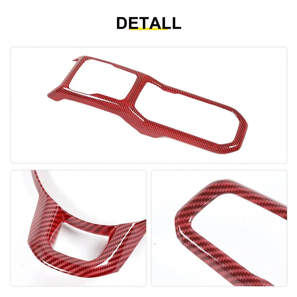 For 2018+ Jeep Wrangler JL & Gladiator JT Steering Wheel Water Cup Gear Shift Panel Cover Trim Kit (2 pcs)