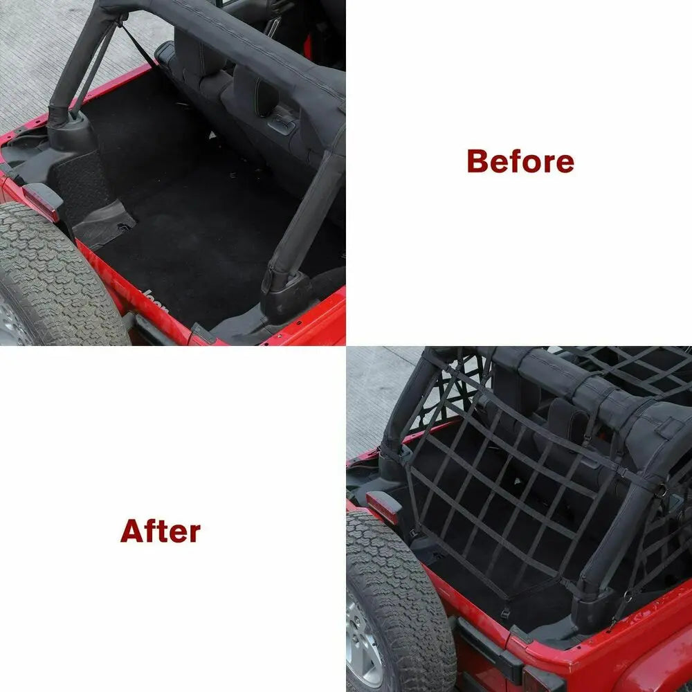 For 2018+ Jeep Wrangler JL & Gladiator JT Trunk Cargo Net Heavy Duty Back Mesh