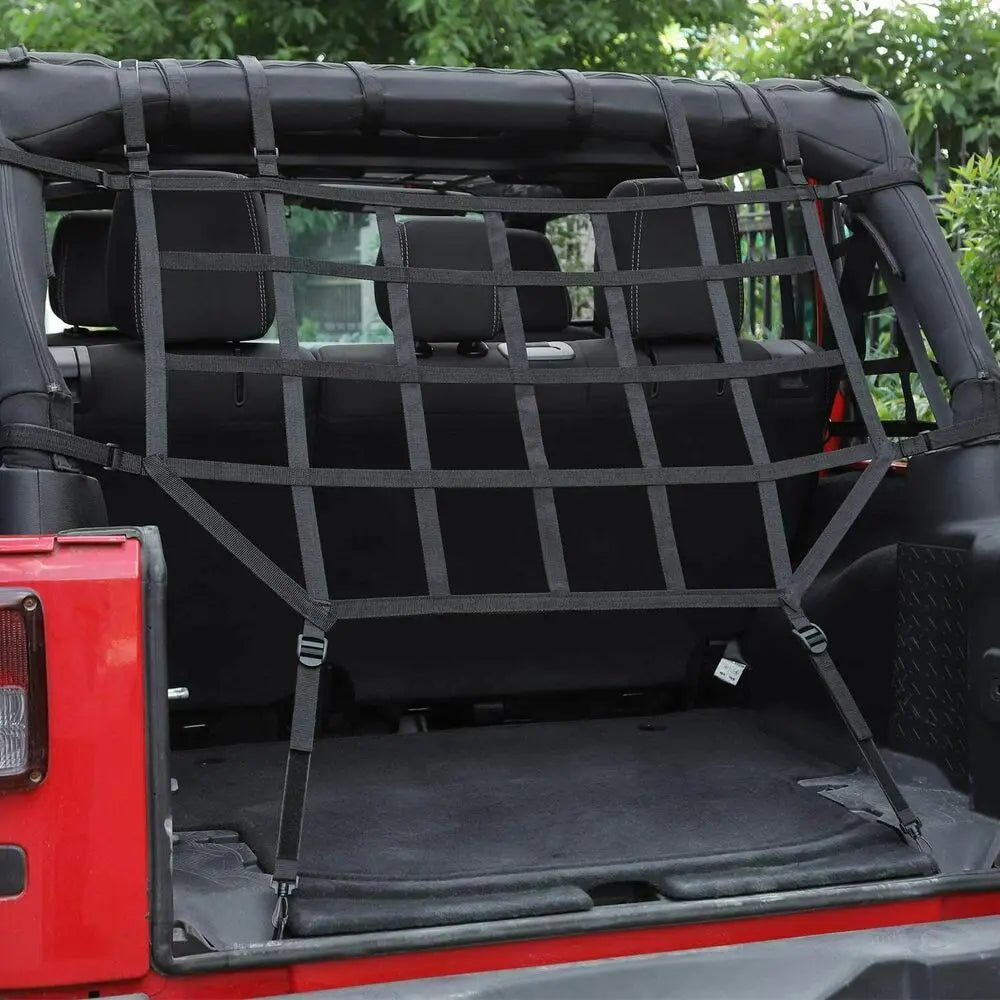 For 2018+ Jeep Wrangler JL & Gladiator JT Trunk Cargo Net Heavy Duty Back Mesh