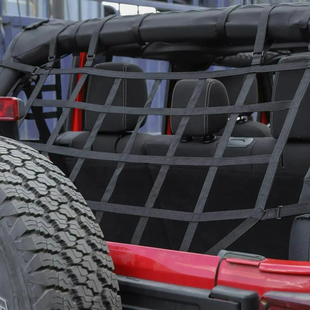 For 2018+ Jeep Wrangler JL & Gladiator JT Trunk Cargo Net Heavy Duty Back Mesh
