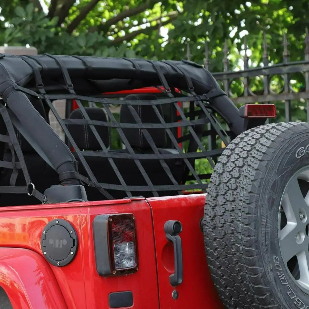 For 2018+ Jeep Wrangler JL & Gladiator JT Trunk Cargo Net Heavy Duty Back Mesh