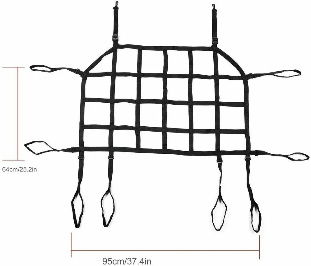 For 2018+ Jeep Wrangler JL & Gladiator JT Trunk Cargo Net Heavy Duty Back Mesh