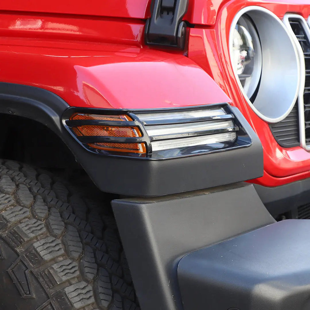 For 2018+ Jeep Wrangler JL & Gladiator JT Turn Signal Lampshade Light Guard Trim | Fender Flare Light Cover