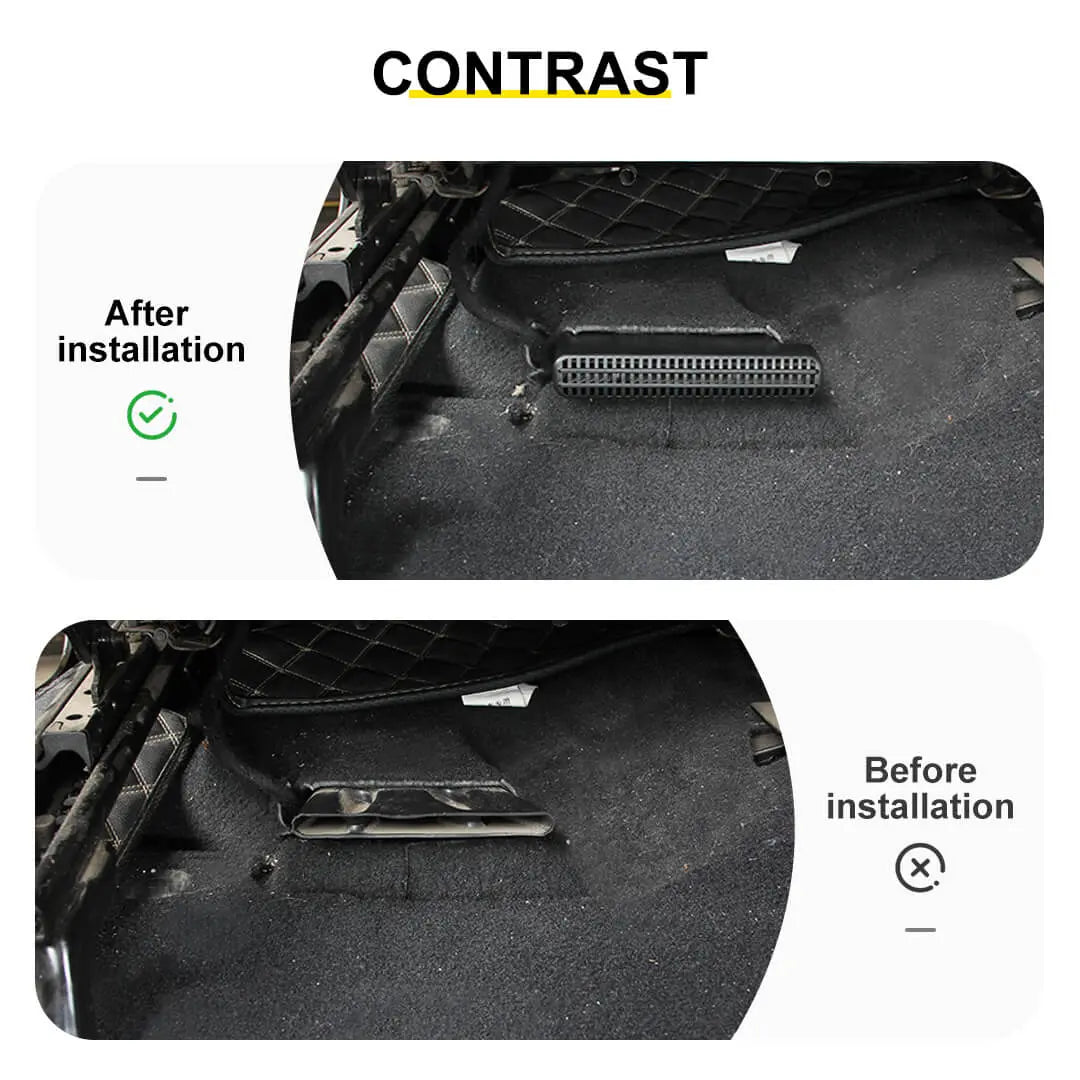 For 2018+ Jeep Wrangler JL  & Gladiator JT Under Seat Air Vent Outlet Protective Trim (2 pcs)