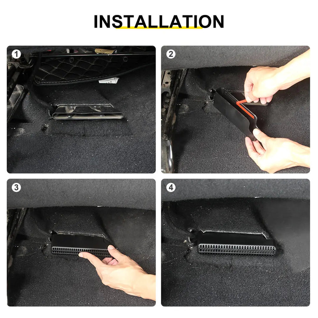 For 2018+ Jeep Wrangler JL  & Gladiator JT Under Seat Air Vent Outlet Protective Trim (2 pcs)
