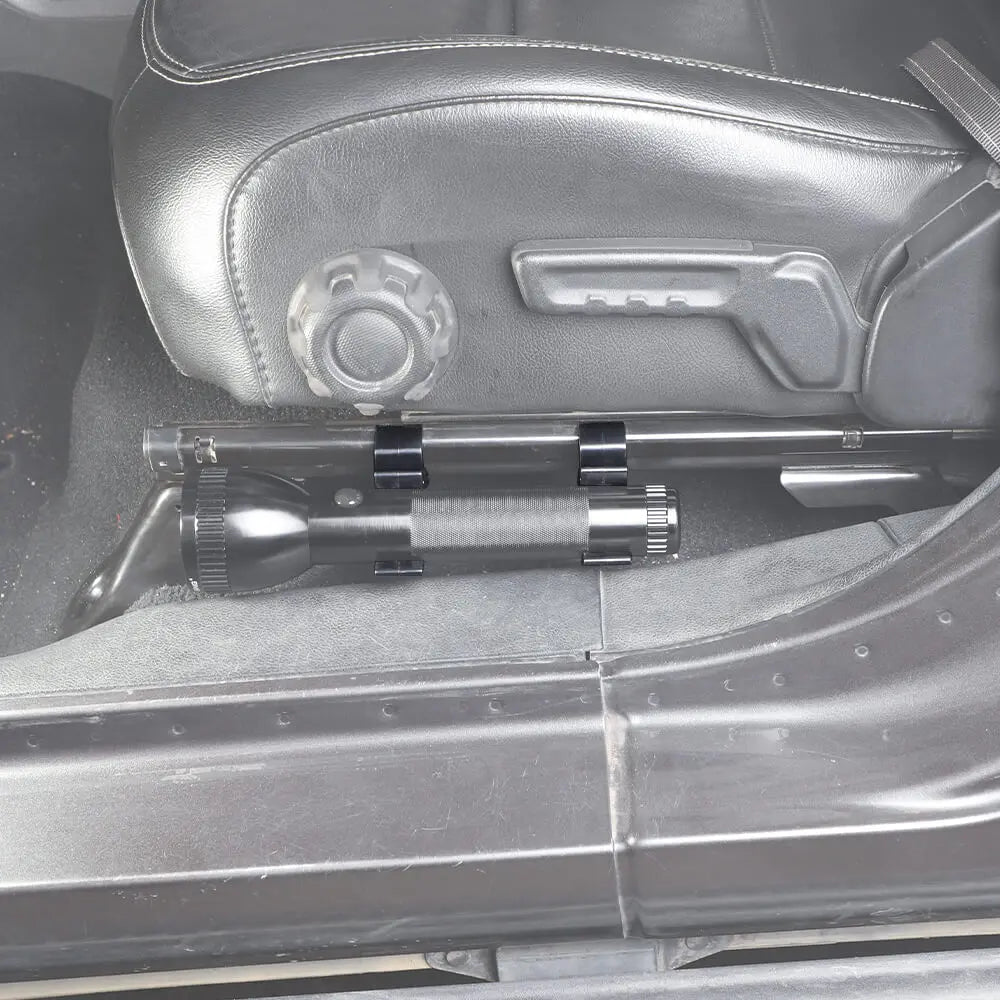 For 2018+ Jeep Wrangler JL & Gladiator JT Under Seat Mount Flashlight Holder Bracket Torch Storage