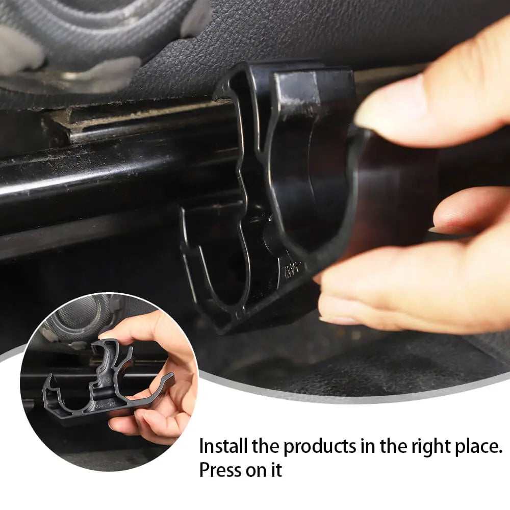 For 2018+ Jeep Wrangler JL & Gladiator JT Under Seat Mount Flashlight Holder Bracket Torch Storage