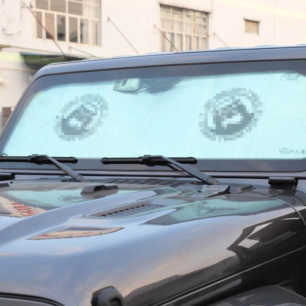 For 2018+ Jeep Wrangler JL & Gladiator JT Windshield Sunshade Cover Sun Visor Cover