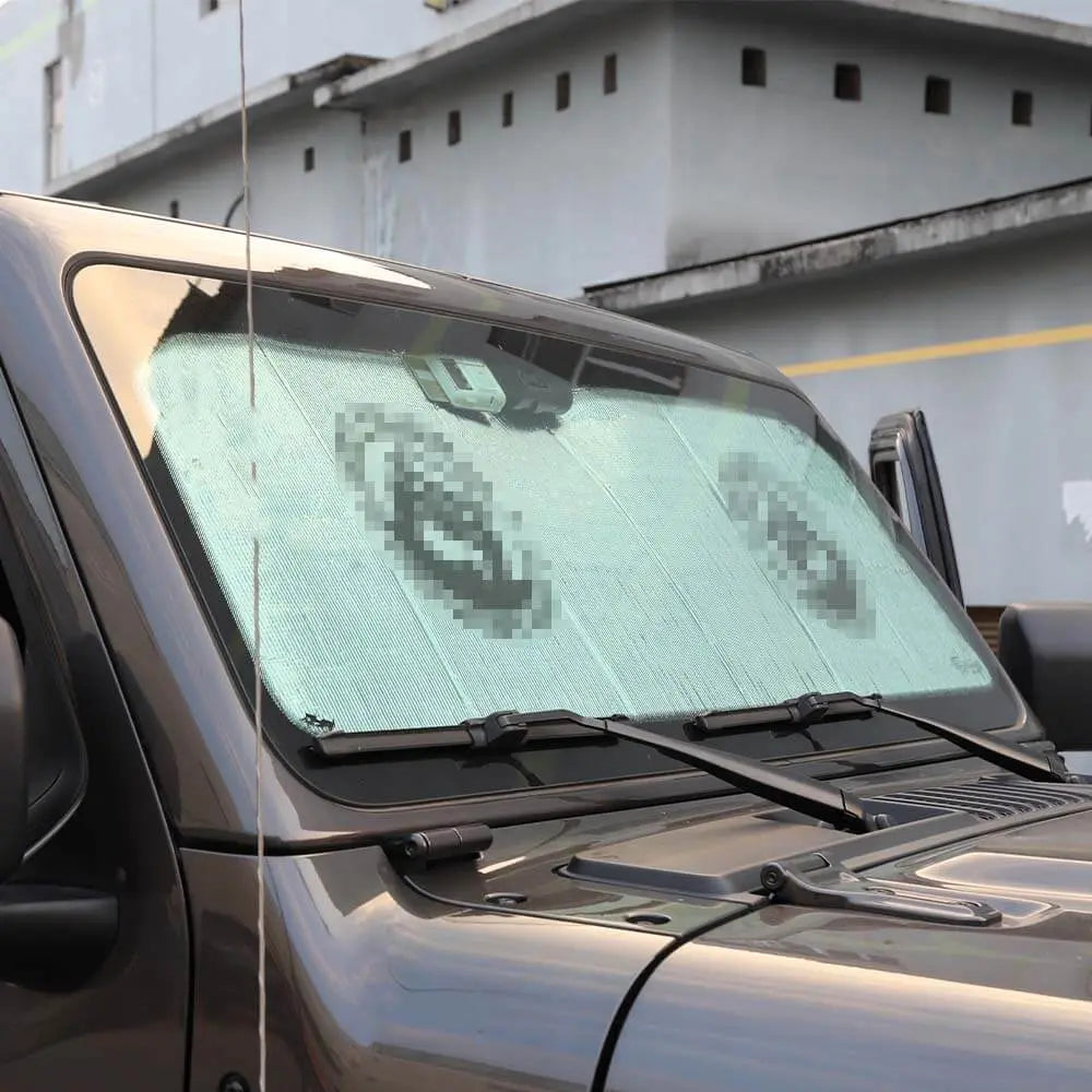 For 2018+ Jeep Wrangler JL & Gladiator JT Windshield Sunshade Cover Sun Visor Cover