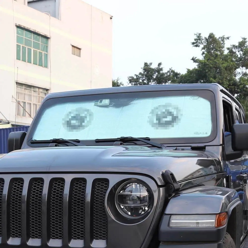 For 2018+ Jeep Wrangler JL & Gladiator JT Windshield Sunshade Cover Sun Visor Cover