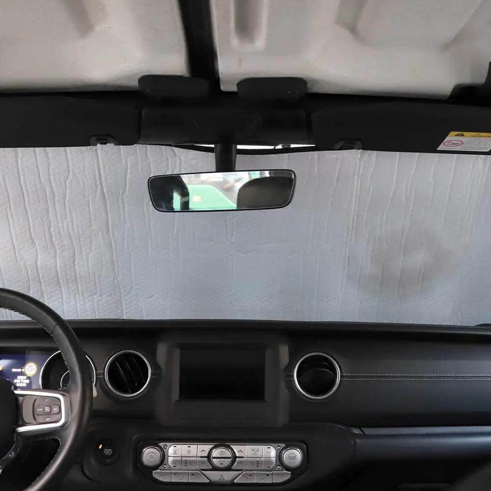 For 2018+ Jeep Wrangler JL & Gladiator JT Windshield Sunshade Cover Sun Visor Cover