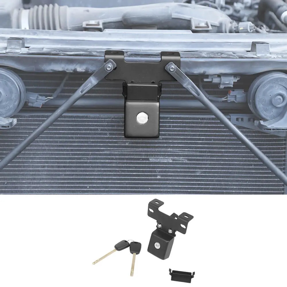 For 2018+ Jeep Wrangler JL & Gladiator JT – Anti-Theft Hidden Hood Locking Latches with Keys | Secure Hood Catch Kit