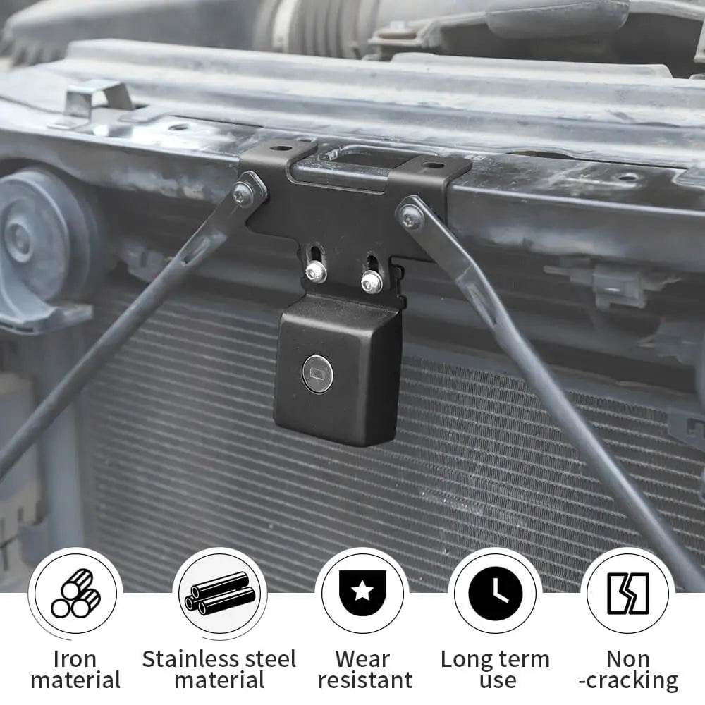For 2018+ Jeep Wrangler JL & Gladiator JT – Anti-Theft Hidden Hood Locking Latches with Keys | Secure Hood Catch Kit