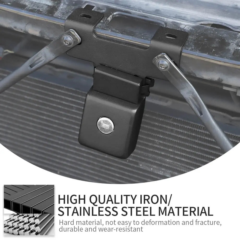 For 2018+ Jeep Wrangler JL & Gladiator JT – Anti-Theft Hidden Hood Locking Latches with Keys | Secure Hood Catch Kit