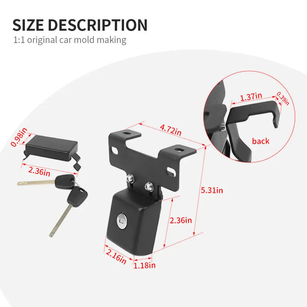 For 2018+ Jeep Wrangler JL & Gladiator JT – Anti-Theft Hidden Hood Locking Latches with Keys | Secure Hood Catch Kit