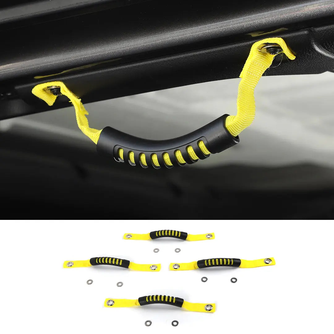 For 2018-2023 Jeep Wrangler JL &Gladiatar JT 2-in-1 Roll Bar Grab Handles Paracord Grip Handle 4Pcs