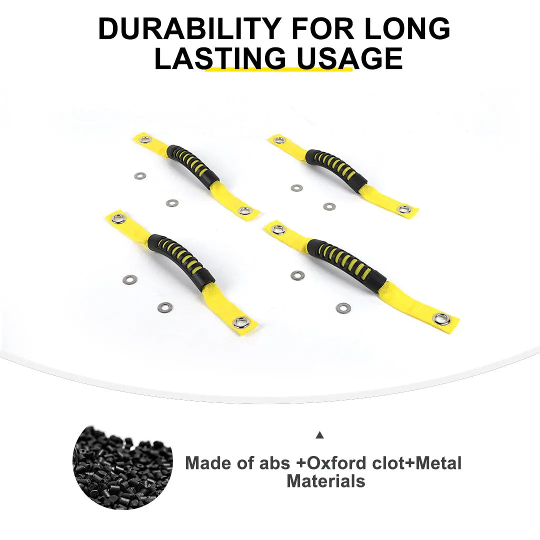 For 2018-2023 Jeep Wrangler JL &Gladiatar JT 2-in-1 Roll Bar Grab Handles Paracord Grip Handle 4Pcs