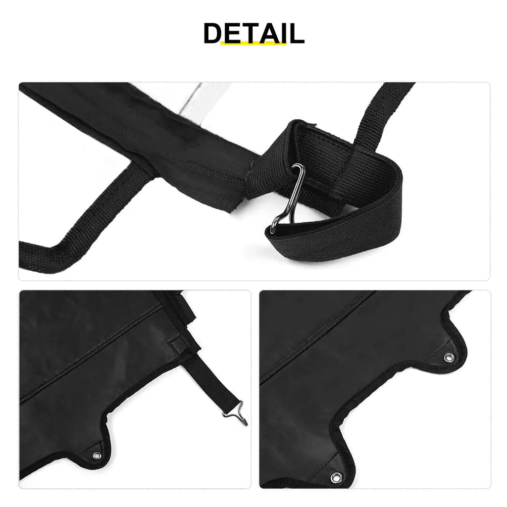 For 2018+ Jeep Wrangler JLU 4-Door Sunshade Mesh Sun Shade Top UV Protection Bikini Top Full Length with PU Leather