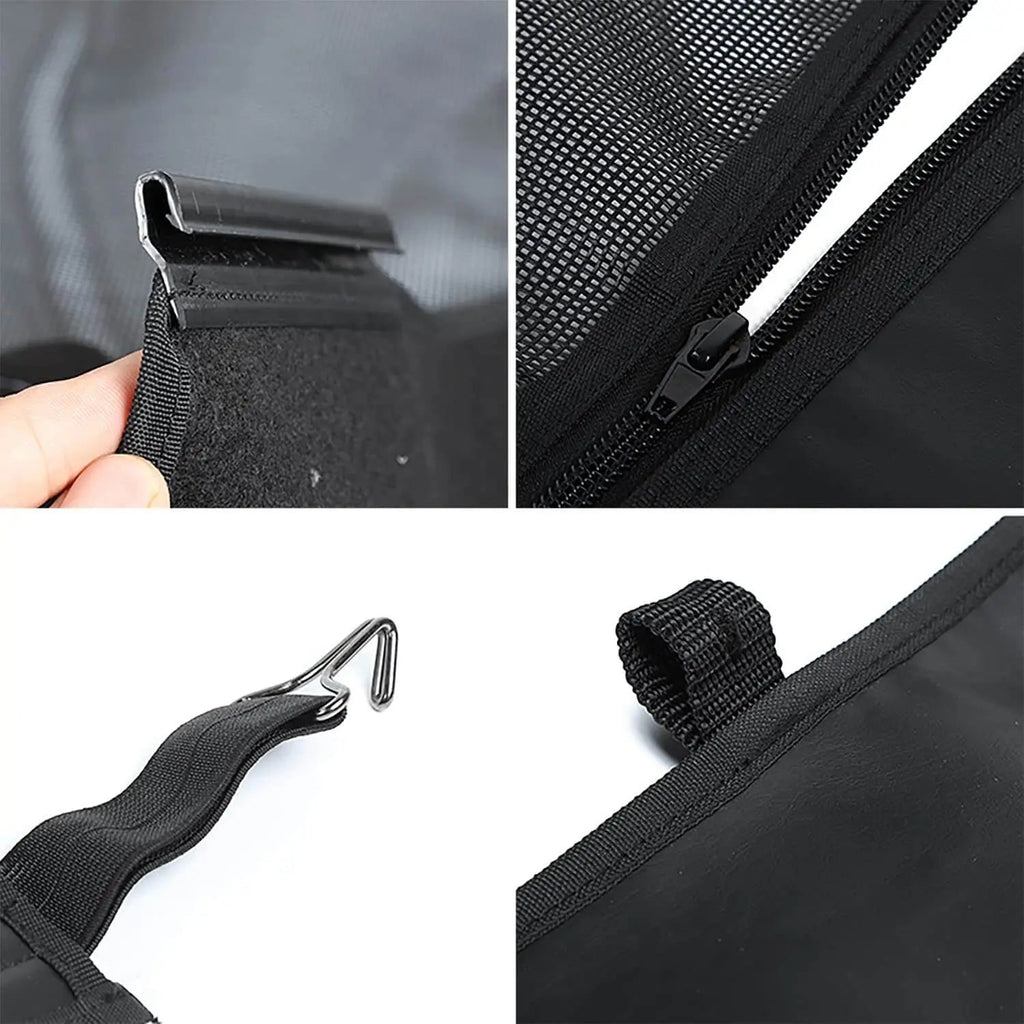 For 2018+ Jeep Wrangler JLU 4 Doors Leather Soft Top Sunshade Mesh Full Length Mesh Sun Shade UV Blocker
