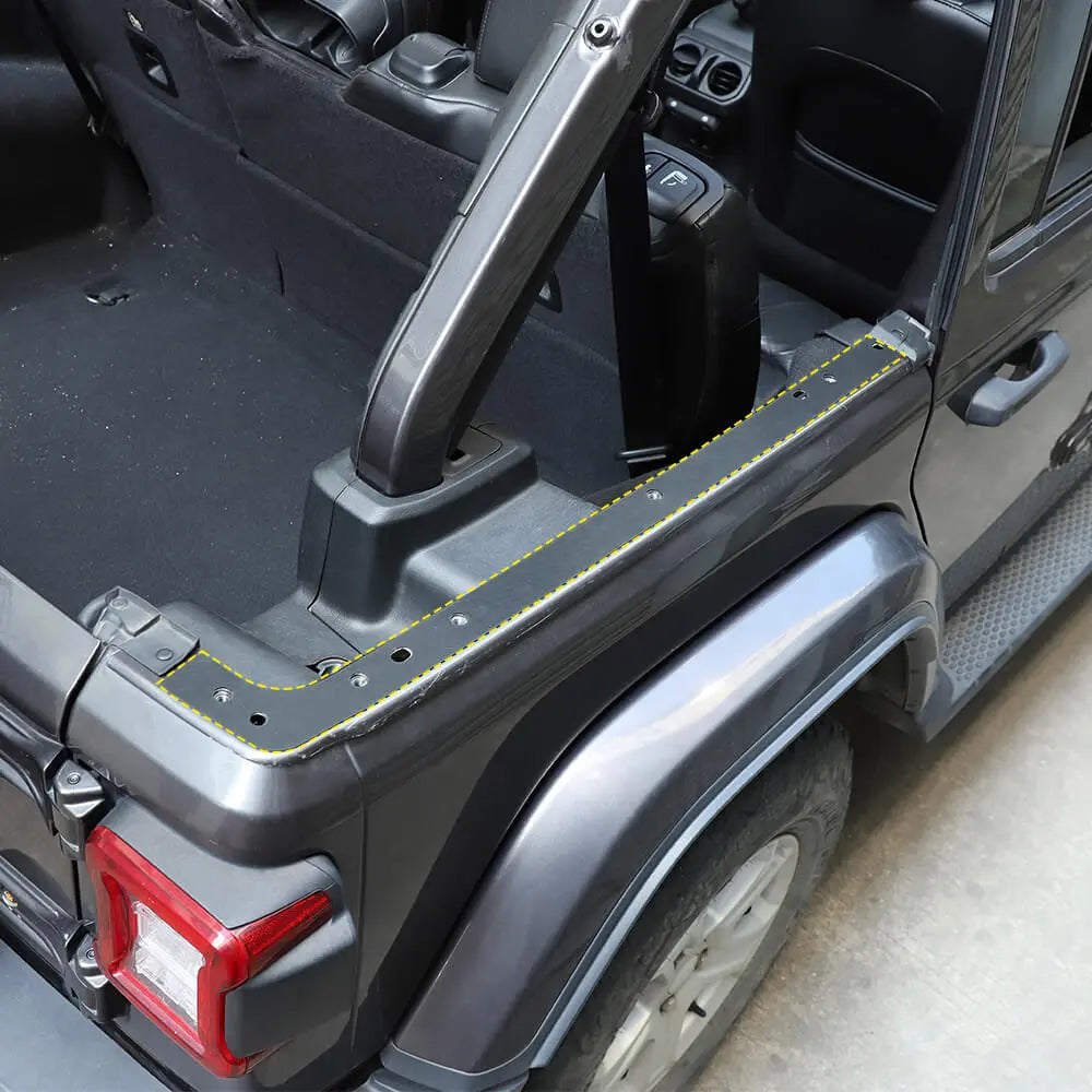 For 2018+ Jeep Wrangler JLU 4Door Roof-Off Hardtop Mounting Rail Protector Pads