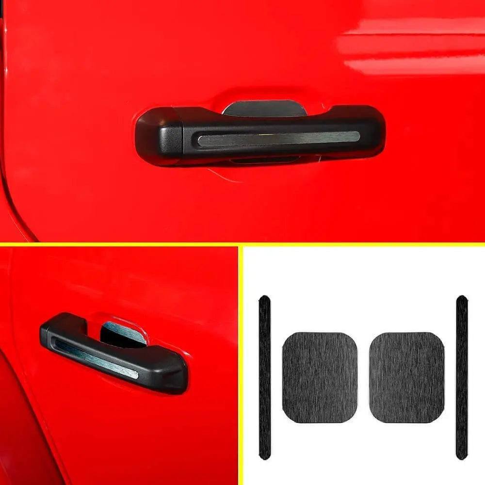For 2018+ Jeep Wrangler JLU 4Doors Exterior Door Handle Inserts Cover Trim