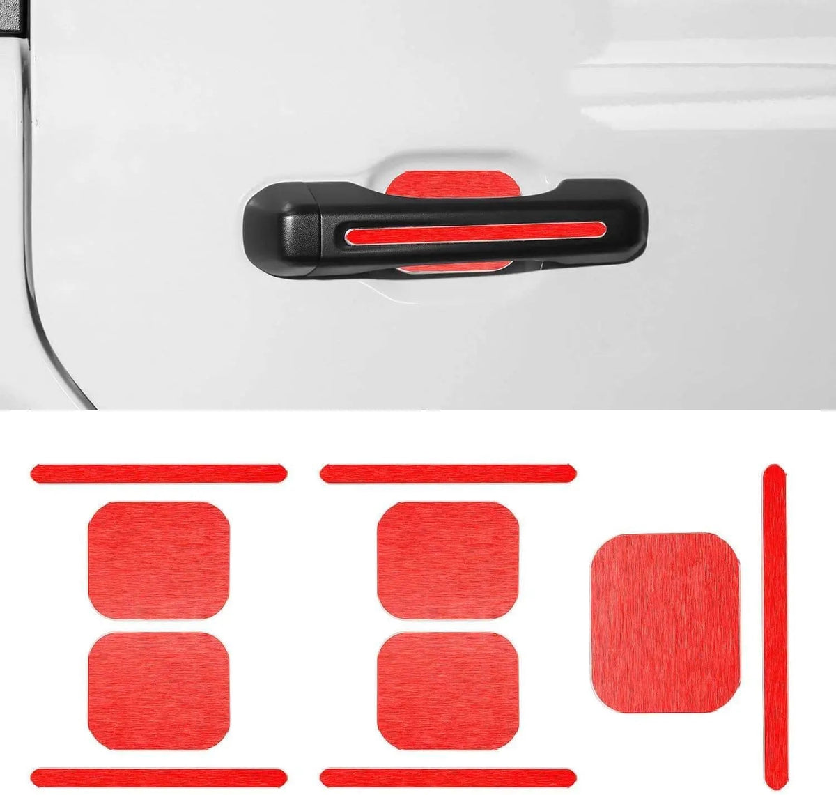 For 2018+ Jeep Wrangler JLU 4Doors Exterior Door Handle Inserts Cover Trim