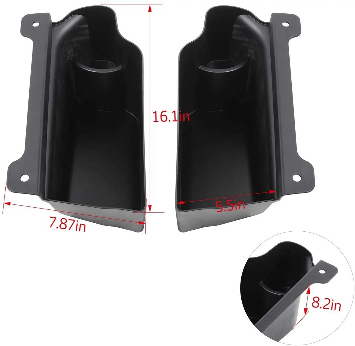 For 2018+ Jeep Wrangler JLU 4Doors Trunk Storage Box Cargo Organizer Tray, Black