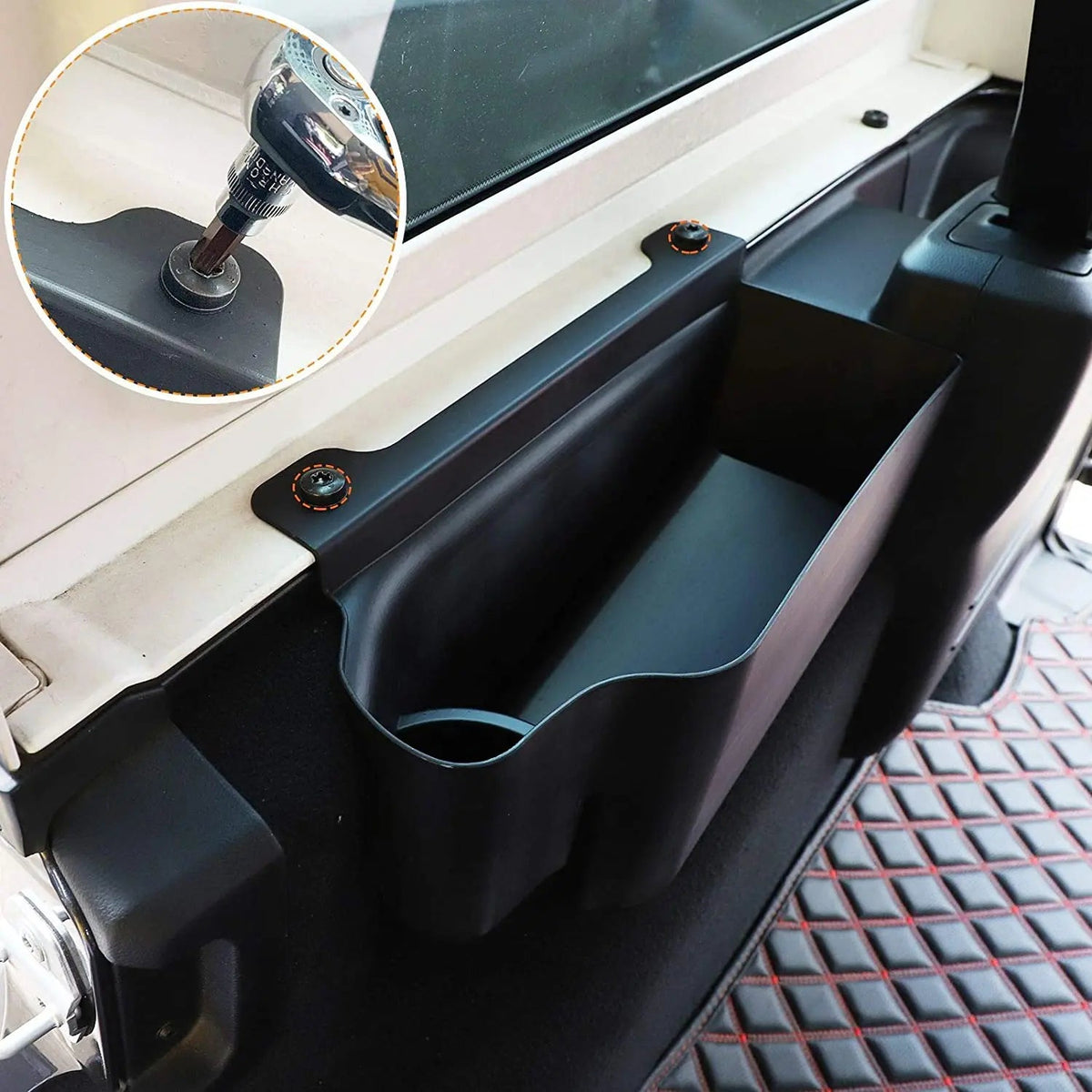 For 2018+ Jeep Wrangler JLU 4Doors Trunk Storage Box Cargo Organizer Tray, Black